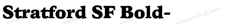 Stratford SF Bold字体转换
